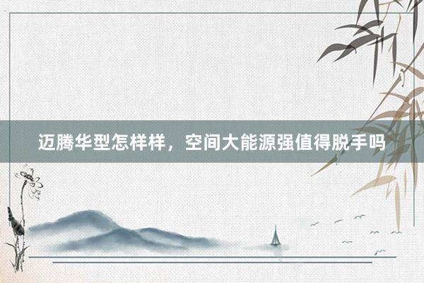 迈腾华型怎样样，空间大能源强值得脱手吗