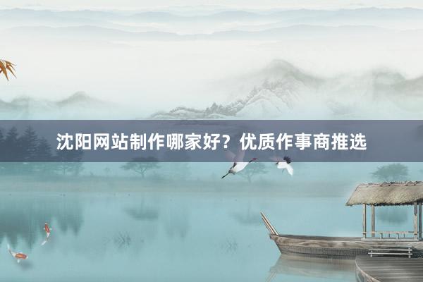 沈阳网站制作哪家好？优质作事商推选