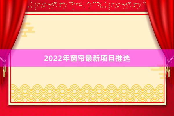 2022年窗帘最新项目推选