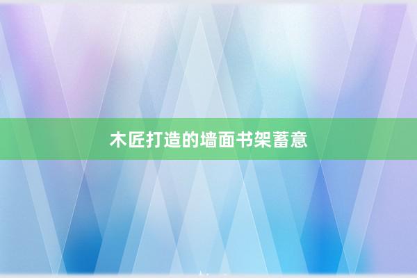 木匠打造的墙面书架蓄意