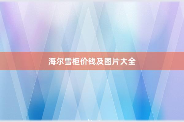 海尔雪柜价钱及图片大全